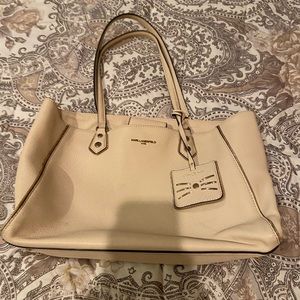 Karl Lagerfeld Tote ivory beige handbag with dust bag